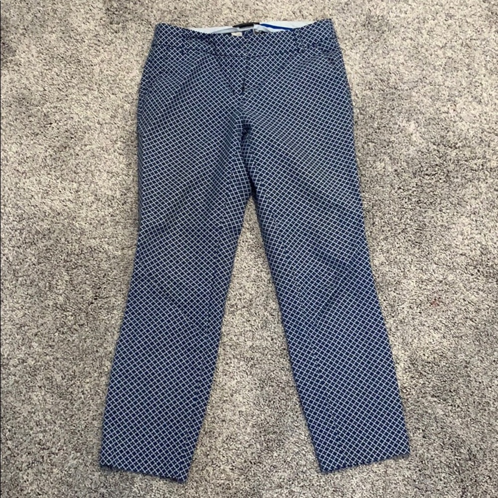 Blue and white pants